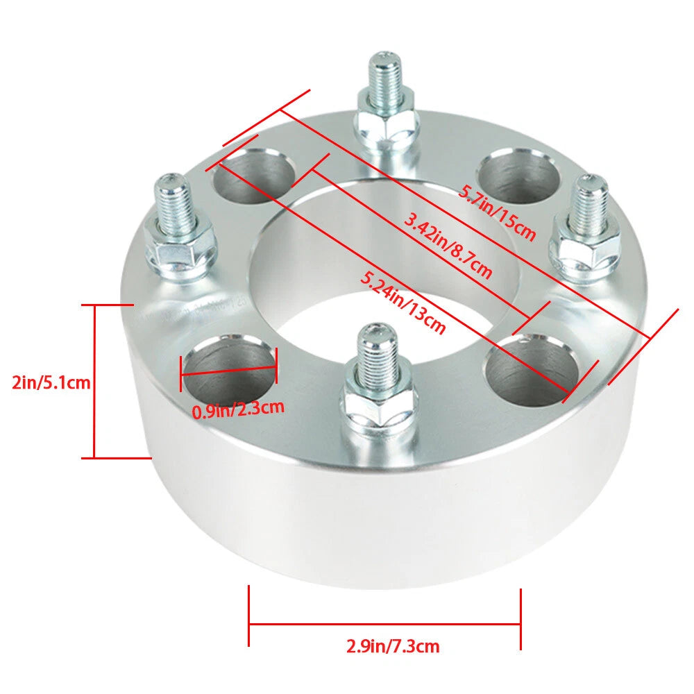 Set of 2 Wheel Spacers for Honda 4x110 (2" 74mm Hub Bore)