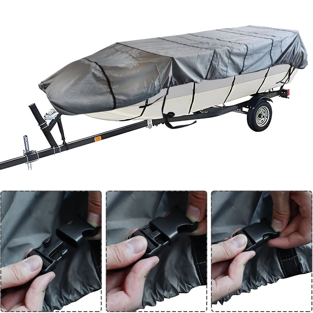Boat Cover for Jon Boat 12ft-18ft (Waterproof, Heavy Duty)