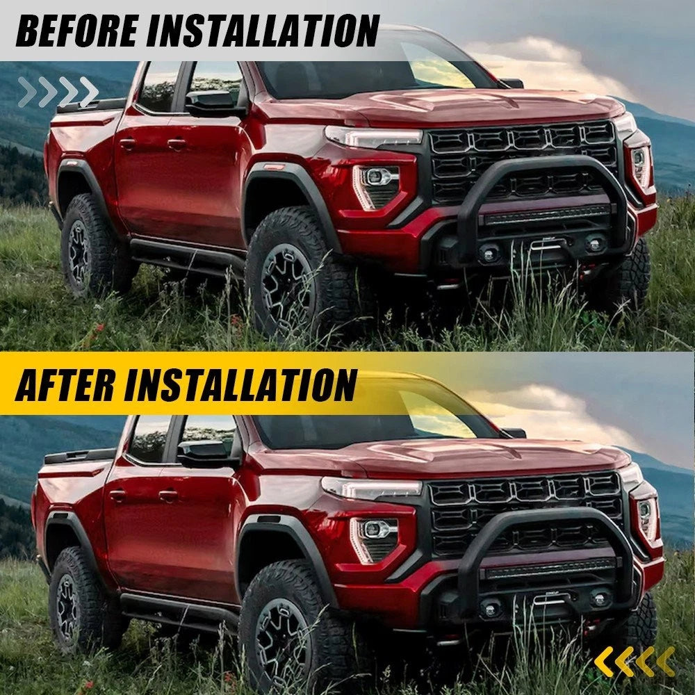 Set of 4 Side Marker Black Vinyl Decals Overlay for GMC Canyon (2023–2025)