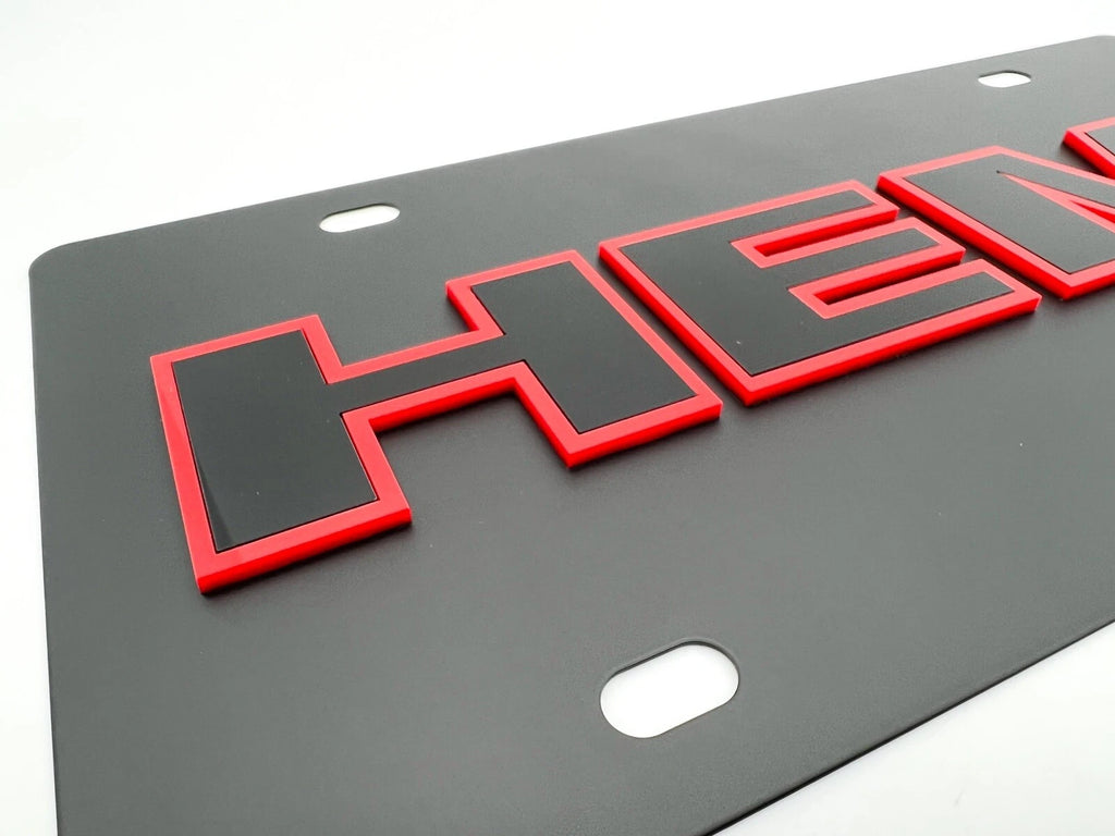License Plate Frame Replacement for Dodge HEMI Emblem with Red Black (2005–2015)