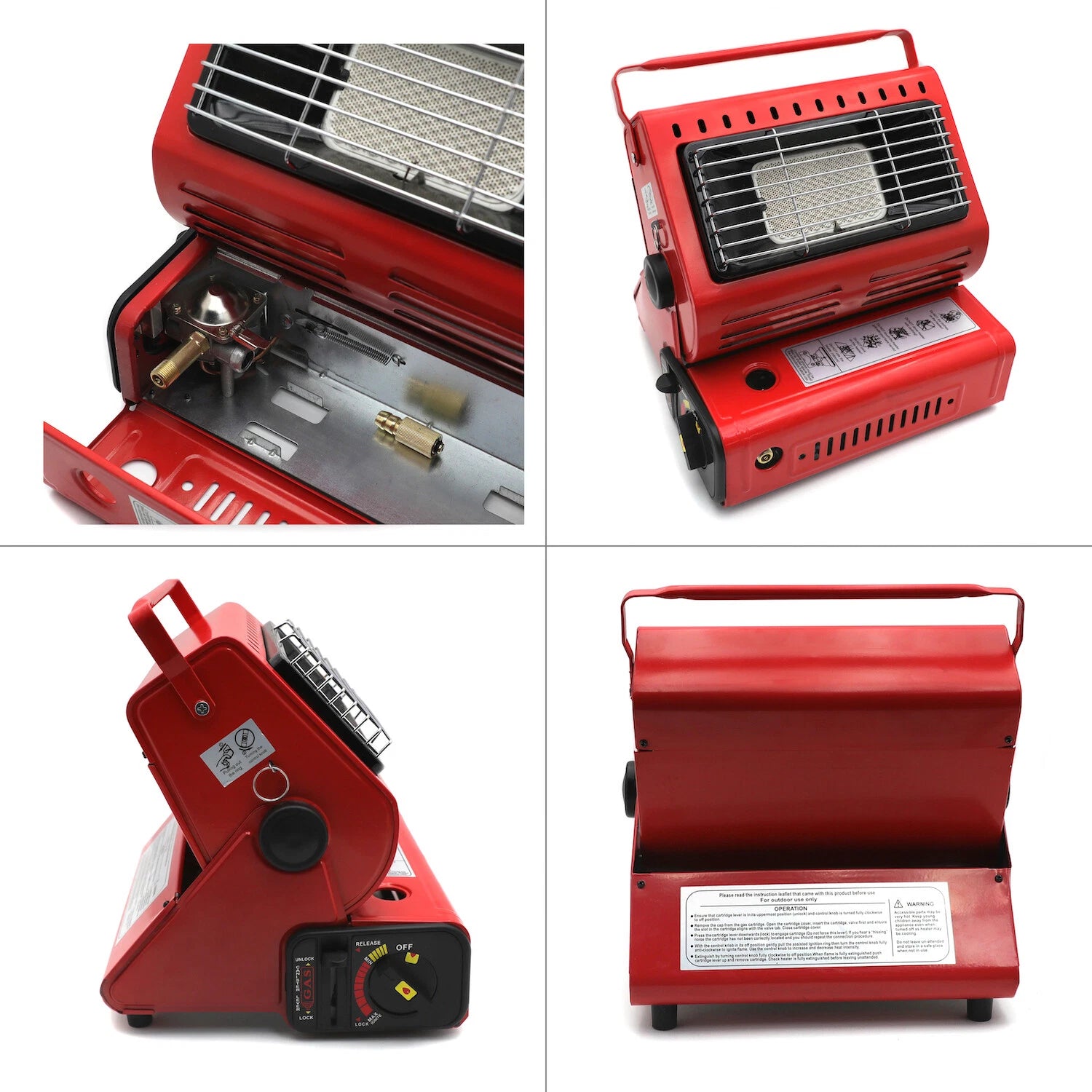 Portable Dual Purpose Gas Heater for Outdoor Camping Tent