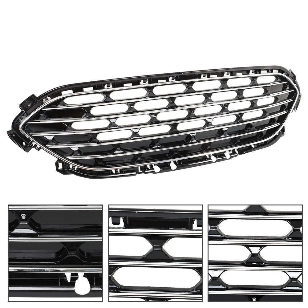 Front Upper Grille Assembly for Ford Escape (2020-2022) Black & Chrome Trim