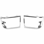 Set of 2 Chrome Headlight Trim Bezels for Ford Bronco F-150 (1992–1996)