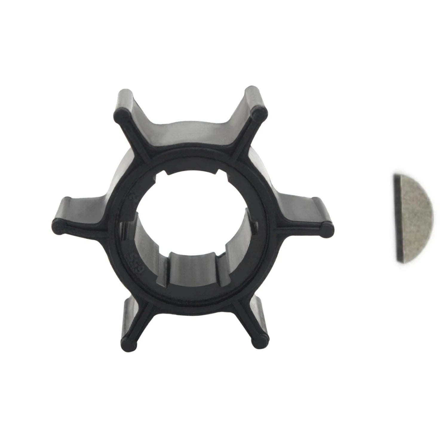 Water Pump Impeller with Key for Yamaha 2-Stroke 6hp 8hp Outboard (655-44352)