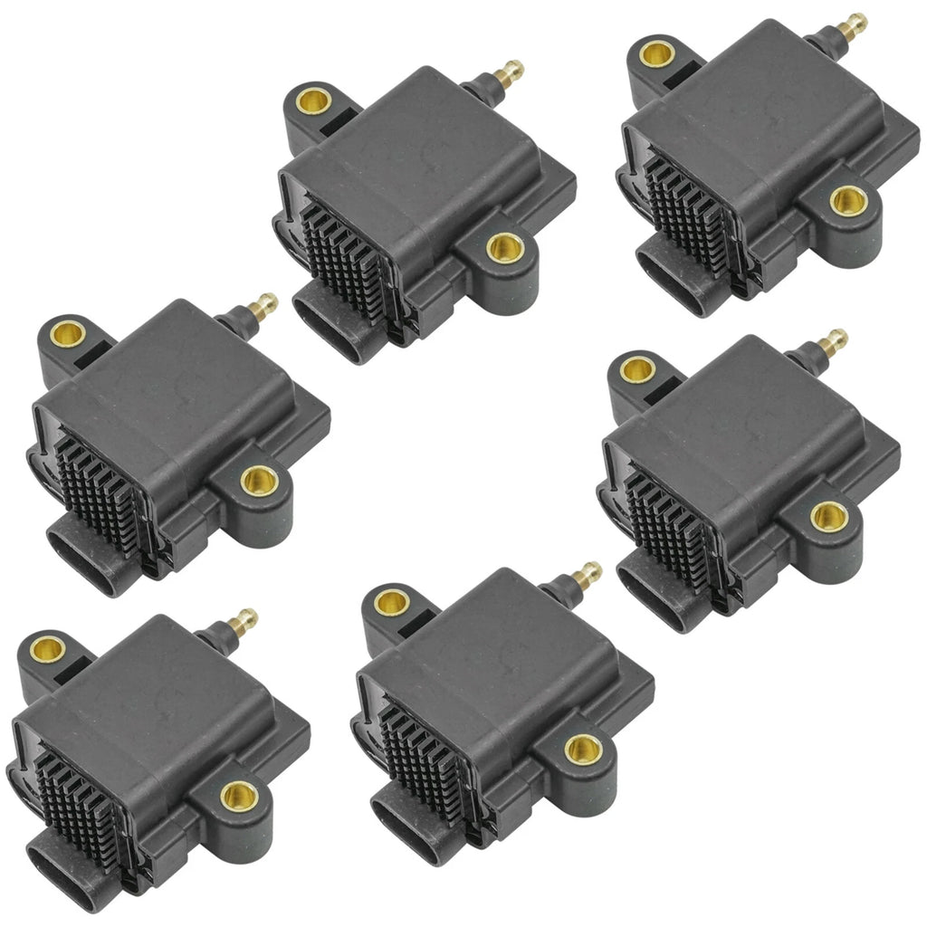 6-Pack Ignition Coils for Mercury Outboard V-135 V-150 V-175 V-200 (2000–2005)