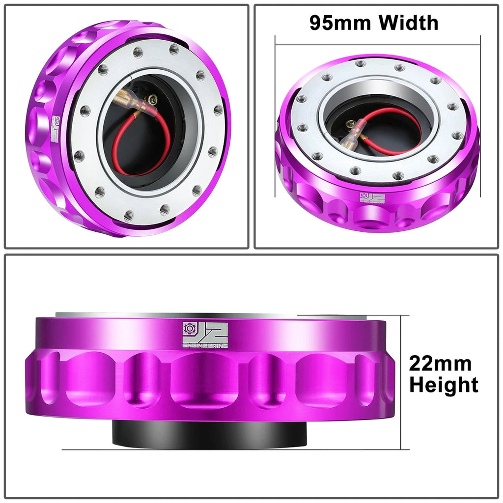 Steering Wheel Quick Release Hub Adapter Kit for Universal Vehicles (J2)