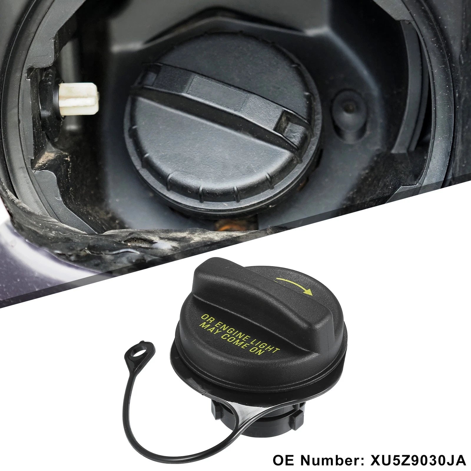 Fuel Tank Filler Cover for Ford Explorer, Ranger (No.XU5Z9030JA) Black
