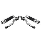 Silver Extendable Brake Clutch Levers & Handlebar Grips for Suzuki GSXR750