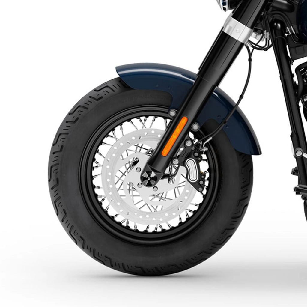 Front Axle Cap Nut Covers for Harley Softail Fat Boy Heritage Classic (2018–2025)