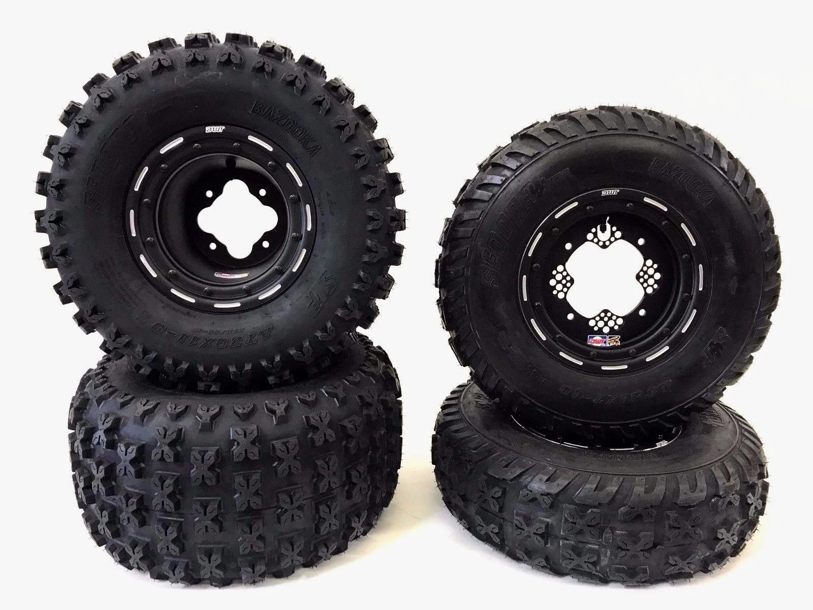 DWT G3 Beadlock Rims & Sedona Bazooka Tires Kit for TRX 450R 250R 400EX (2004–2009)