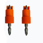 2X 65mm Bit Holder for Drill Bit Retention - Spring Loaded, Orange