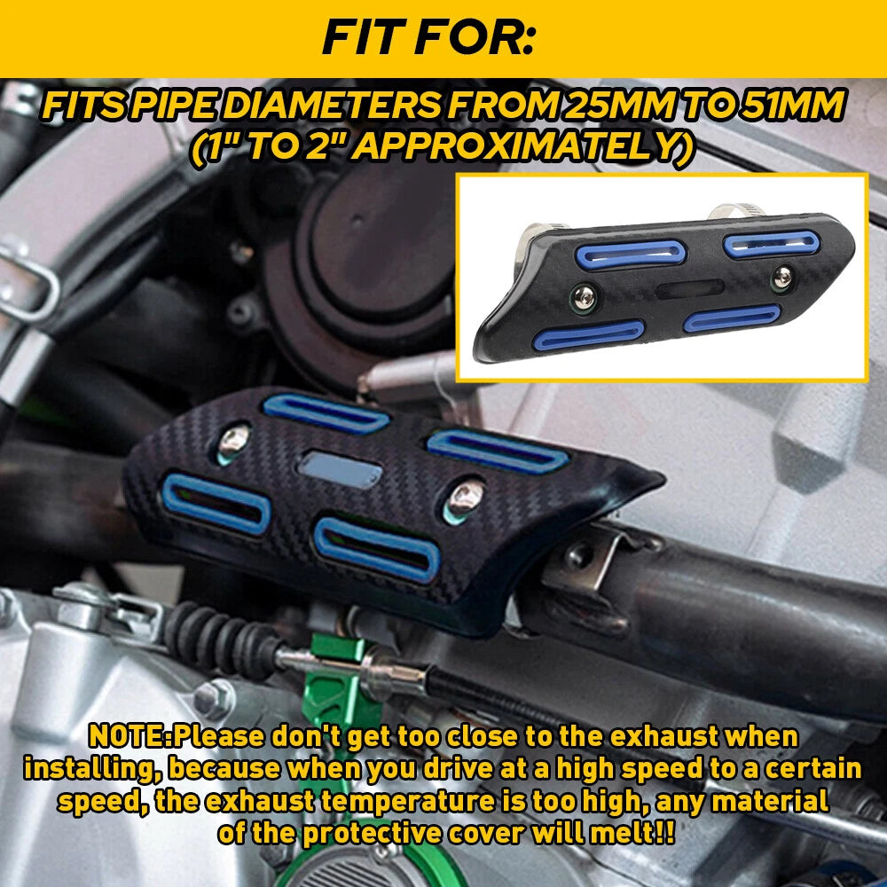 Exhaust Muffler Pipe Heat Shield for Universal Motorcycle (Year Range)