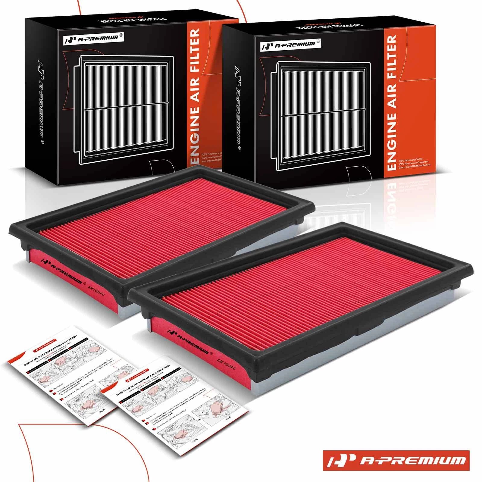 2X Engine Air Filter for Nissan Versa (2007–2012), NV200 (2013–2021), Cube