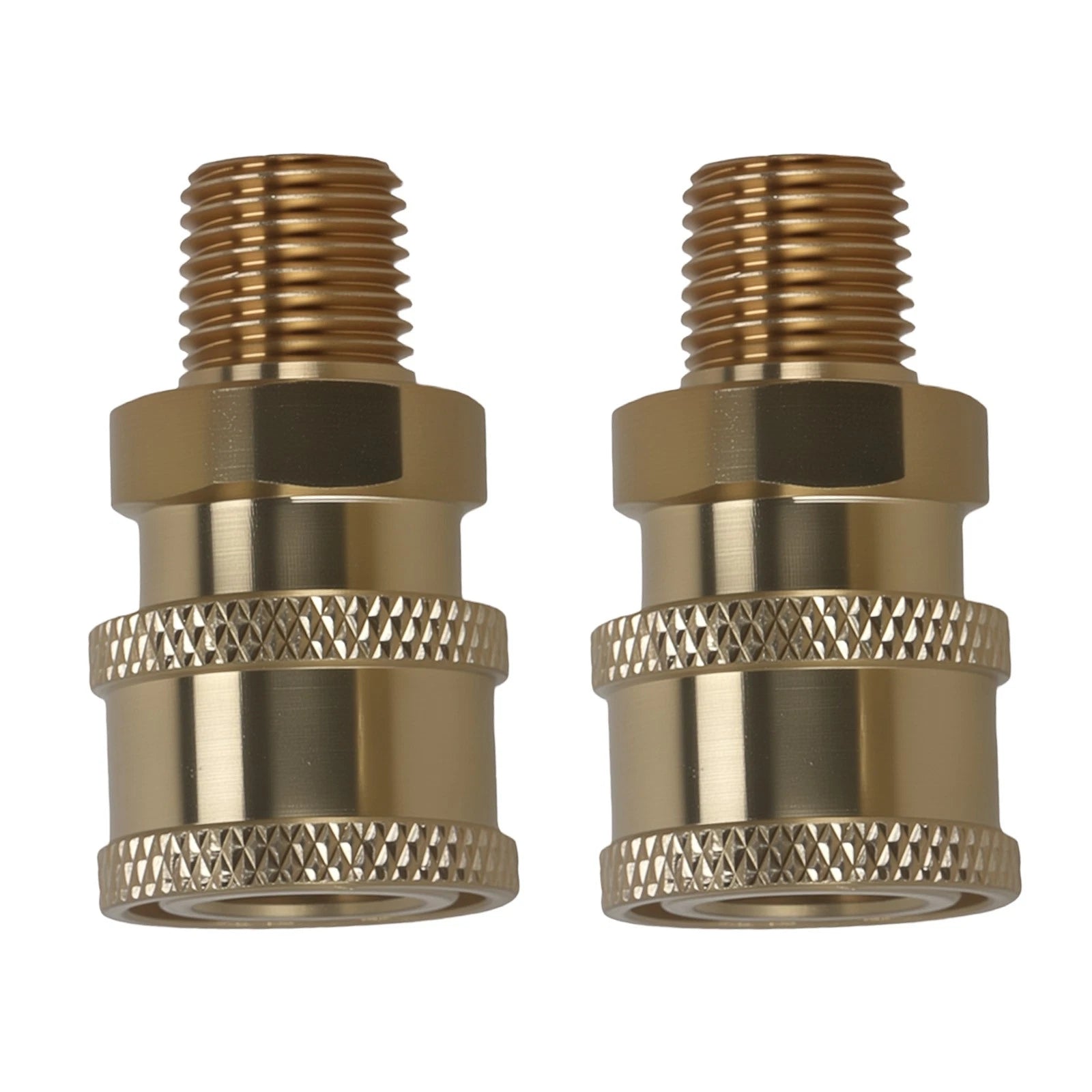 2Pcs 1/4" Quick Connect Male NPT High Pressure Washer Fitting Coupler (—–—)