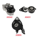 3Pcs Engine Motor & Transmission Mount & Torque Strut Mount for Ford Edge (2007–2010)