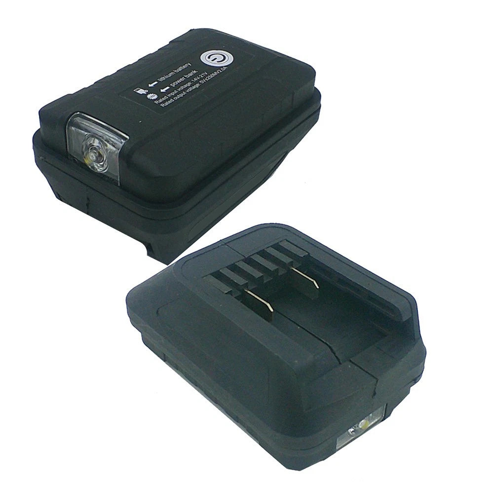 USB Adapter for 4PIN Batteries (20V to 5V) with Flashlight