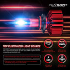 2X 9006 LED Headlight Bulbs for NOVSIGHT (6000K, 10000LM)