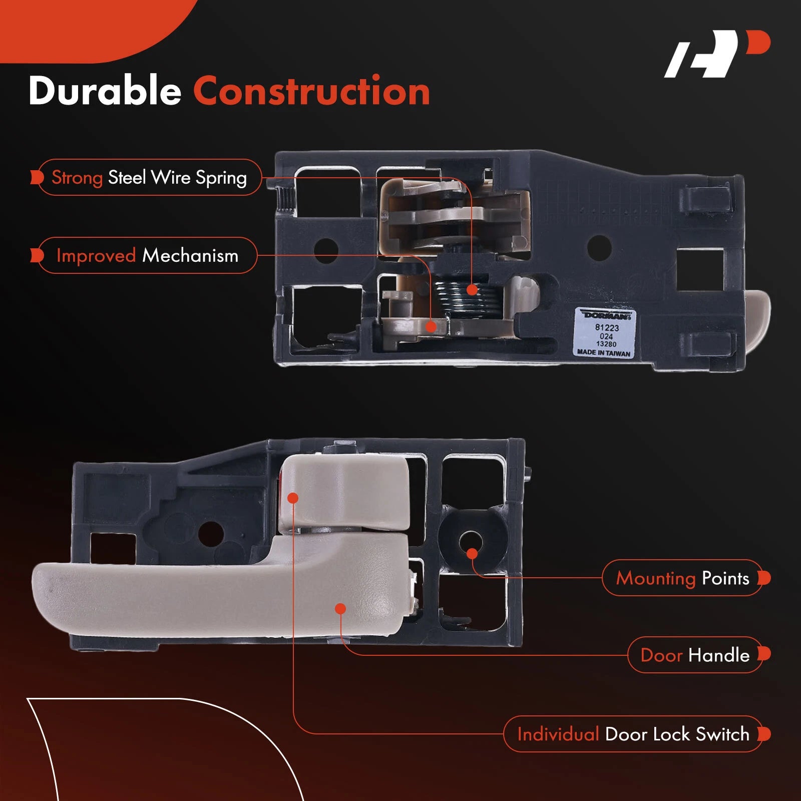 Front Right Interior Door Handle for Toyota Tundra (2000-2006)
