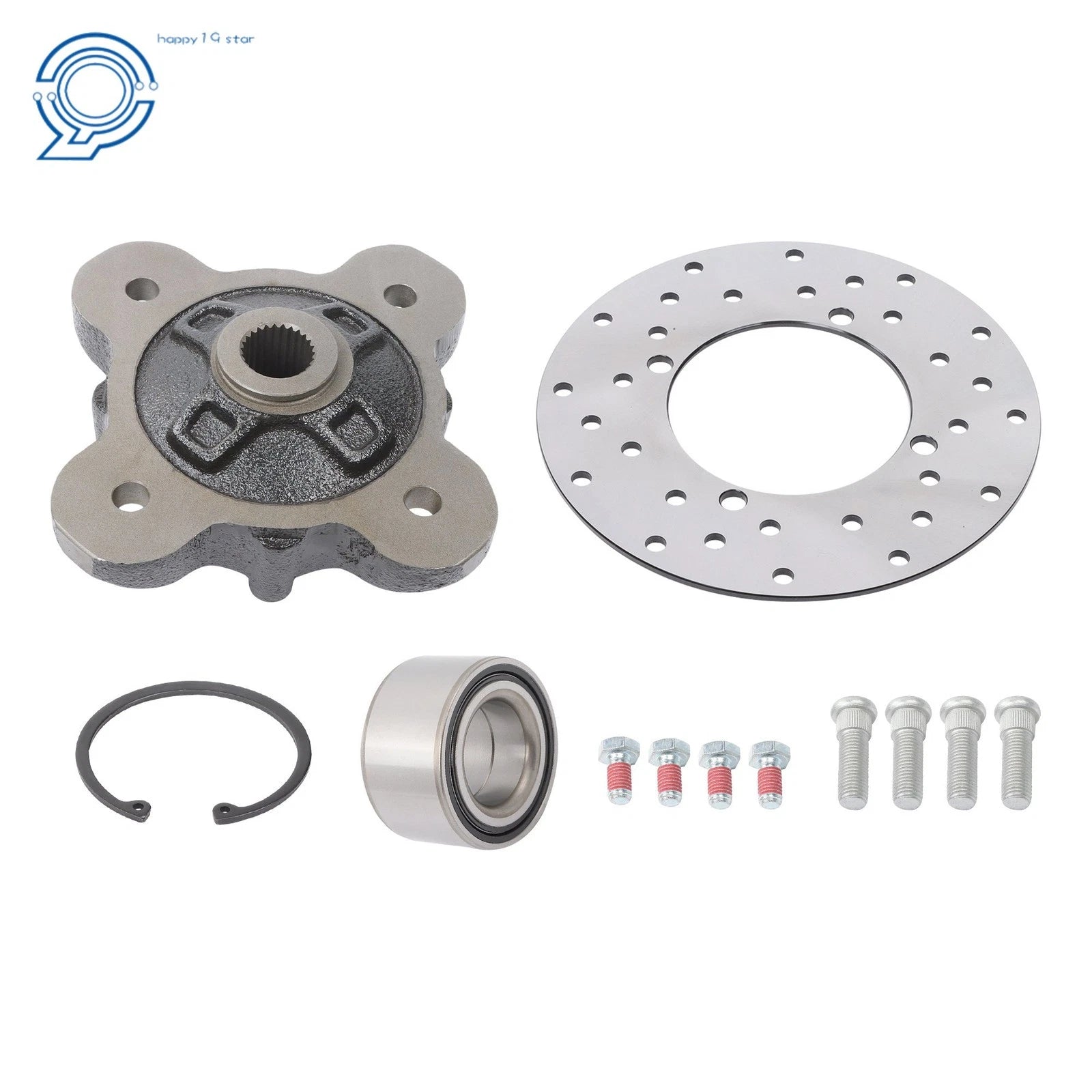 Rear Wheel Hub Brake Rotor Bearing Kit for Polaris Ranger 900 1000 XP (2013–2023)