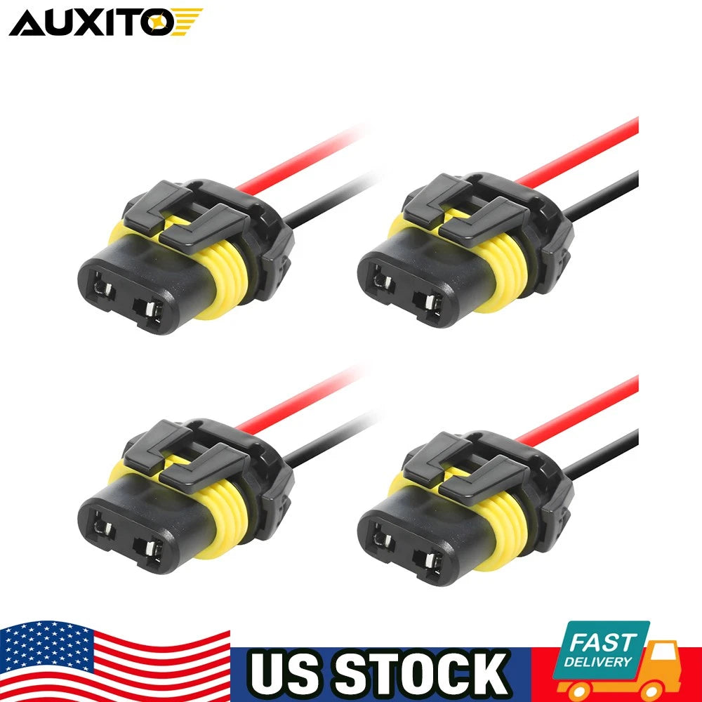 Set of 4 Wiring Pigtail Connectors for Headlight Dual Beam (9005 HB3)
