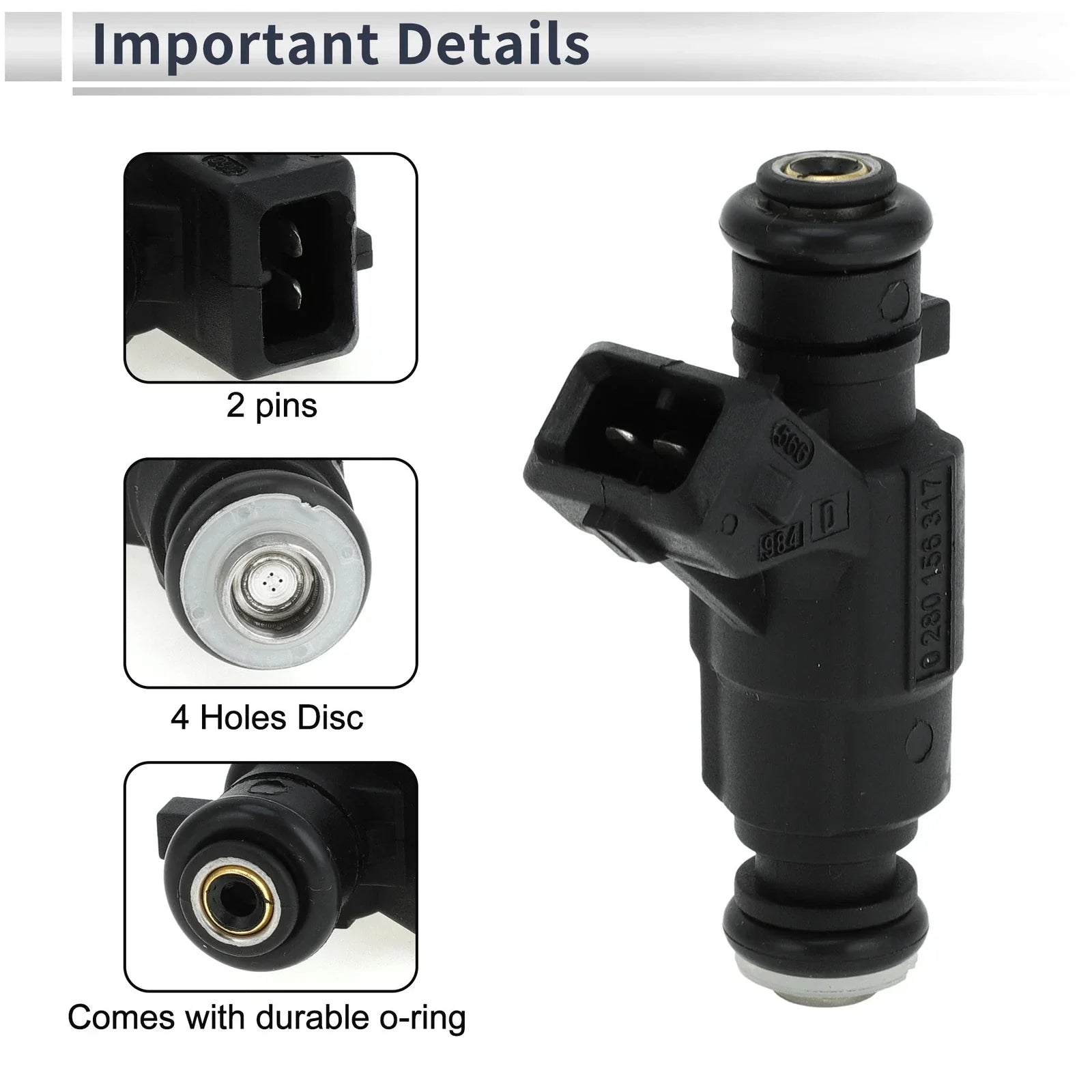 Fuel Injector for Honda Fit 1.4i 8v Flex (2004-2008) - 1 x Black
