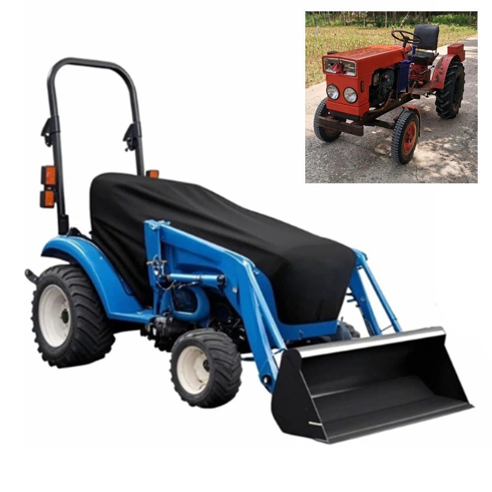 Outdoor Lawn Mower Dust Cover 420D Oxford Cloth 76"x24"x22" Black