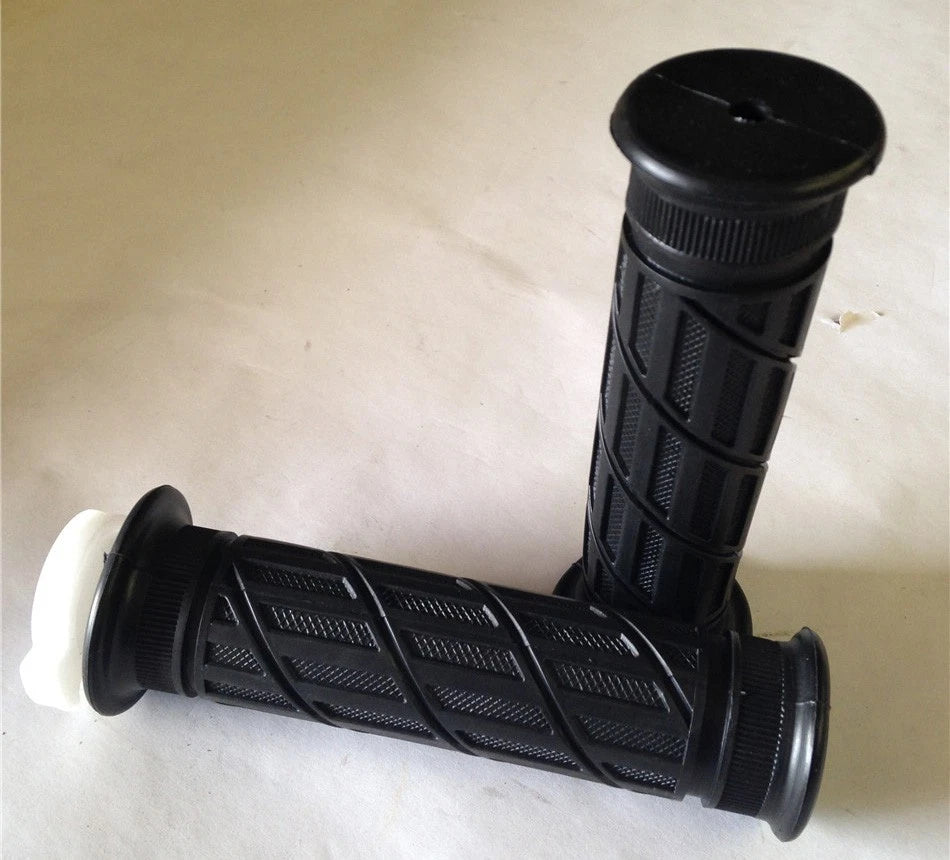 7/8" Black Rubber Spiral Hand Grips for Kawasaki Ninja 250 500 ZX6 (2008–2012)