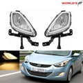 Clear Front Bumper Fog Lights for Hyundai Elantra (2011–2013)