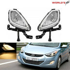 Clear Front Bumper Fog Lights for Hyundai Elantra (2011–2013)