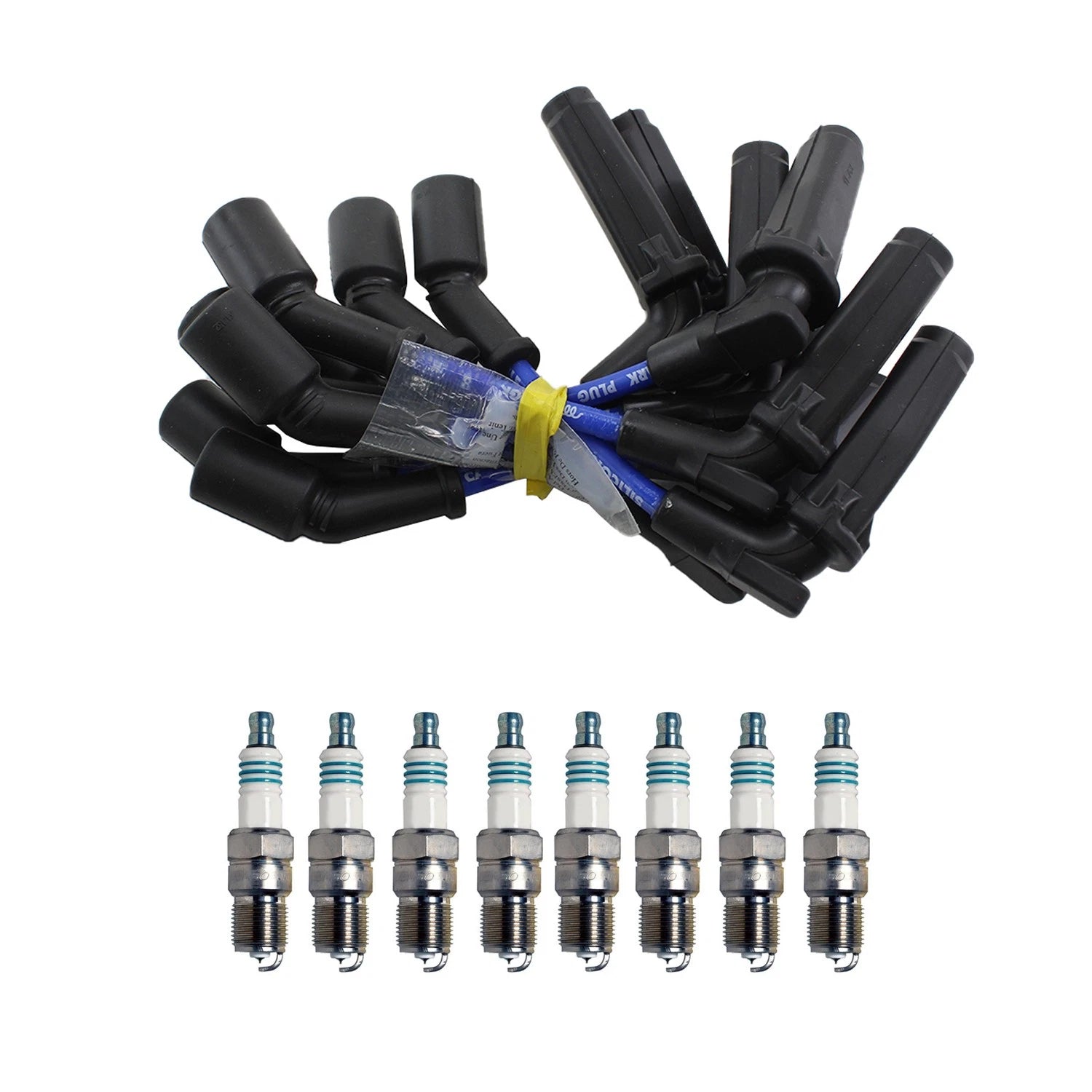 NGK Wire Set & Denso 8 Iridium Power Spark Plugs for Impala Suburban 1500 (1994–2005)
