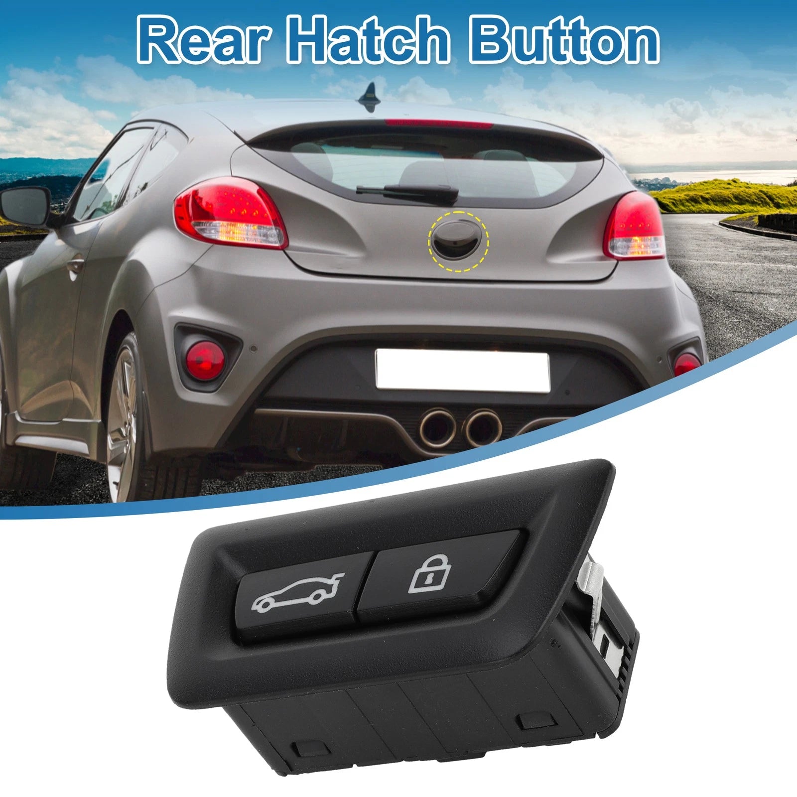 Trunk Release Switch No. 61319275121 for BMW 320i (2014–2018) Black