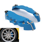 Pair Disc Brake Caliper Cover Kit for Universal Fit (Small Size, Metal, Blue)