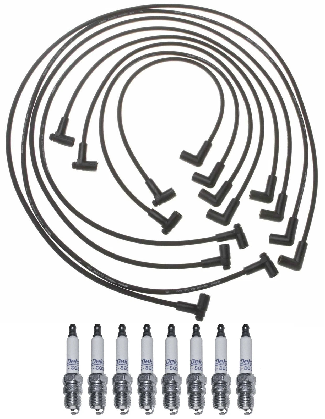 Pro Ignition Wire Set & 8 ACDelco Platinum Spark Plugs for Corvette 5.7L V8 (1997–2004)
