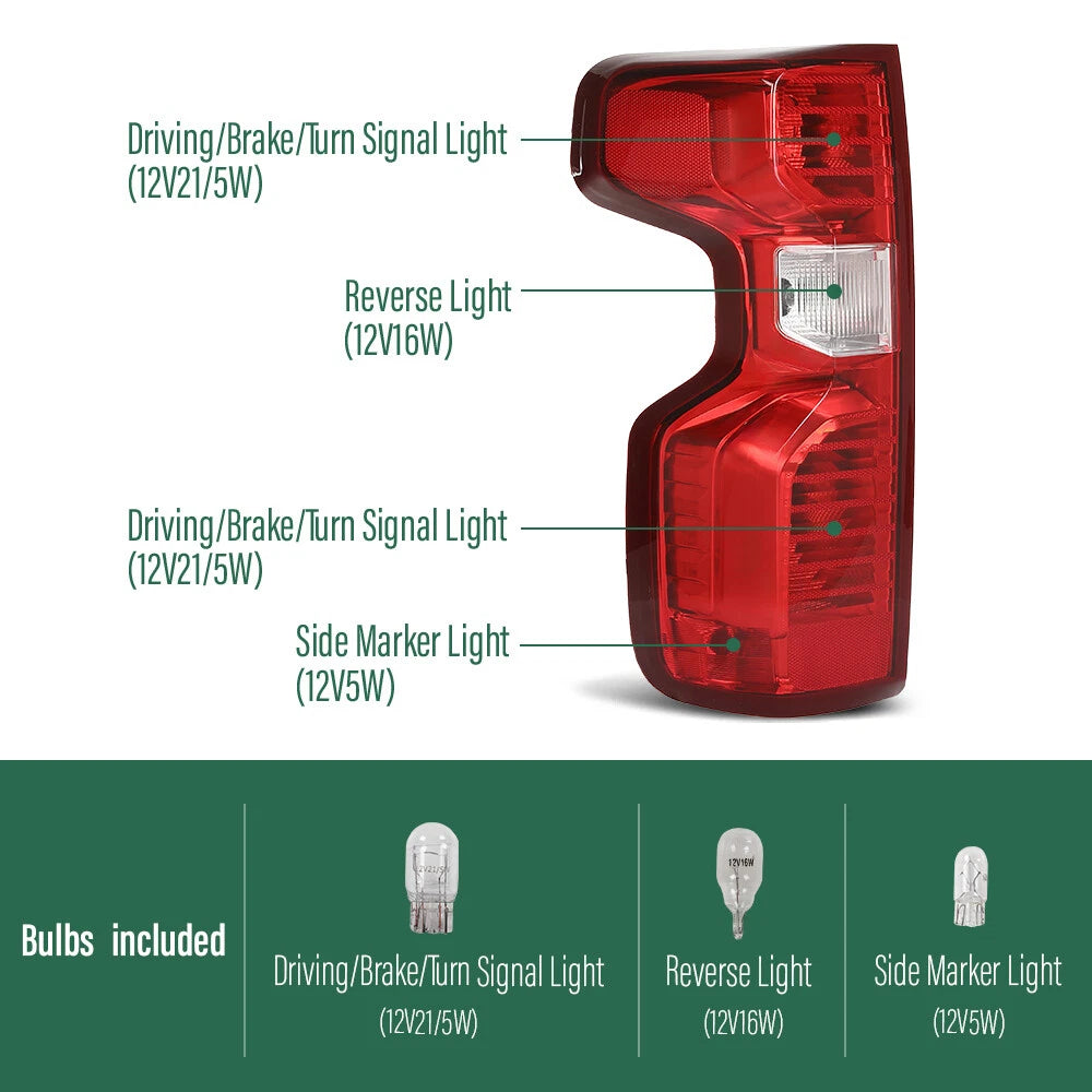 Tail Light for Chevy Silverado 1500 2500 3500 (2019–2023) Left Side