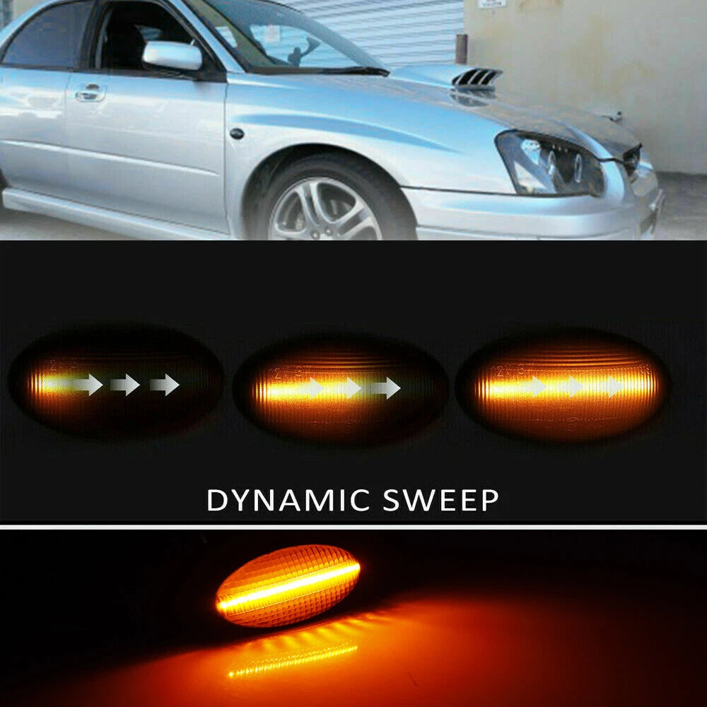 Dynamic LED Side Marker Blinker Lights for Subaru Liberty Forester Impreza