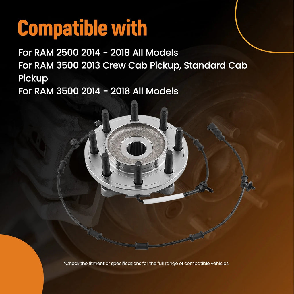 Front Wheel Hub Set for RAM 2500 3500 (2013–2018) 515162 BR930553