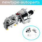 7" Chrome Power Brake Booster & Master Cylinder for Custom Car