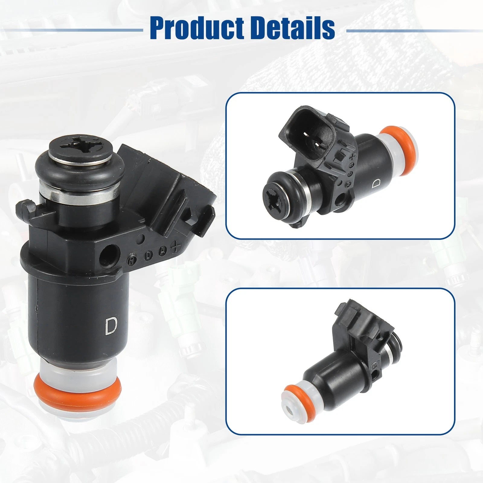 Set of 4 Fuel Injectors for Honda Civic 1.7L (2001–2005) 16450-PLD-003