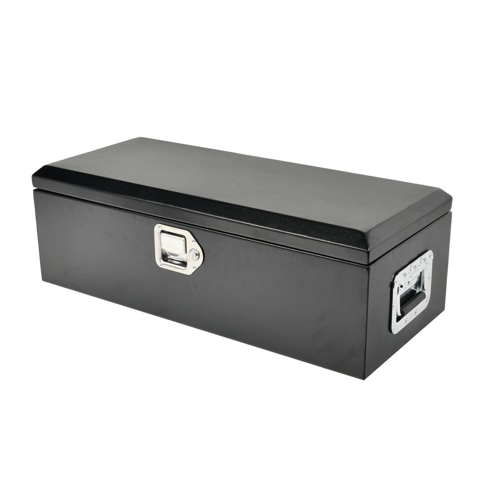 Tool Box for Pickup Truck (30"X13"X10") - Black Steel with Lock & Key