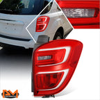 Right Side Tail Brake Light for Chevy Equinox (2016–2017) Red/Clear Lens