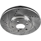 Brake Disc and Pad Kit for Nissan 350Z (2007–2009) Cross-drilled Slotted Rear