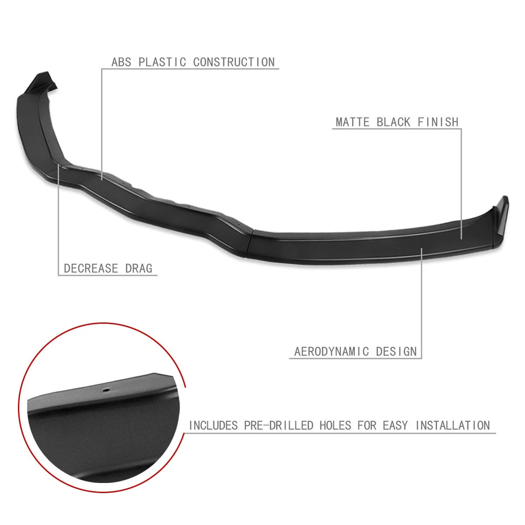 Front Bumper Lip Splitter for Chevy Corvette (2014–2019) Matte Black
