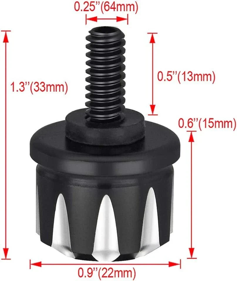 Aluminum Rear Fender Seat Screw Bolt Cover for Harley Touring (2009-2023)