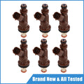 6 Fuel Injectors Nozzle 23250-62040 for Toyota Tacoma Tundra 4Runner (1995–2004)