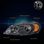 Headlight/Lamp Amber Corner Black Housing for Chevrolet Impala Monte Carlo (2006–2016)