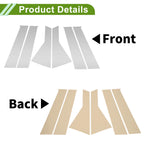 6 Pcs Pillar Window Trim for Dodge Journey (2009–2020) Silver Tone