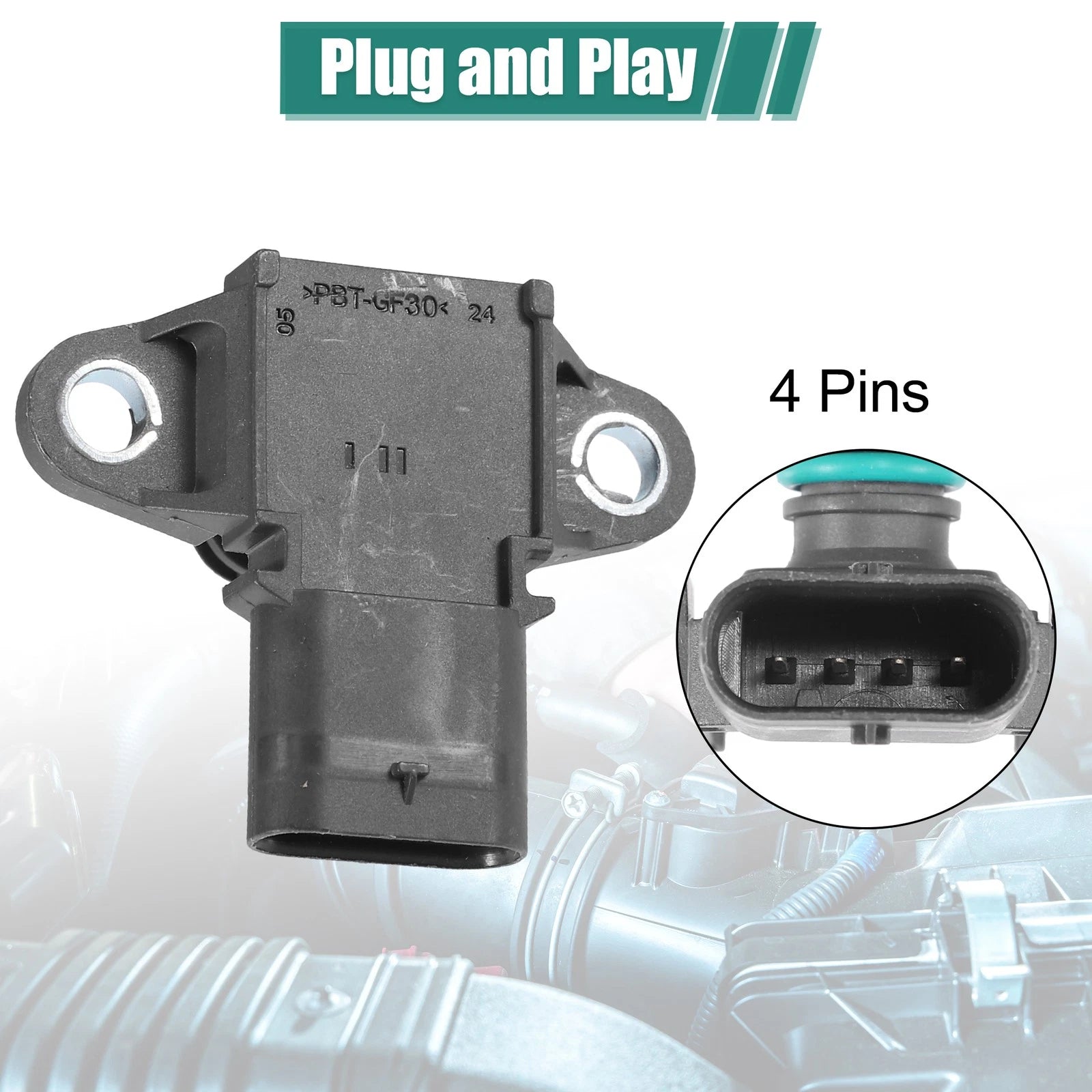 Manifold Absolute Pressure Sensor for BMW M3 3.0L (2015–2018) 13627843531