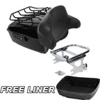 Trunk Backrest Pad Mount Rack for Harley Touring Road Glide (1997–2008)