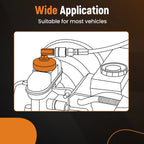 16-Pack Brake Bleeding Adapter Set for Master Cylinder