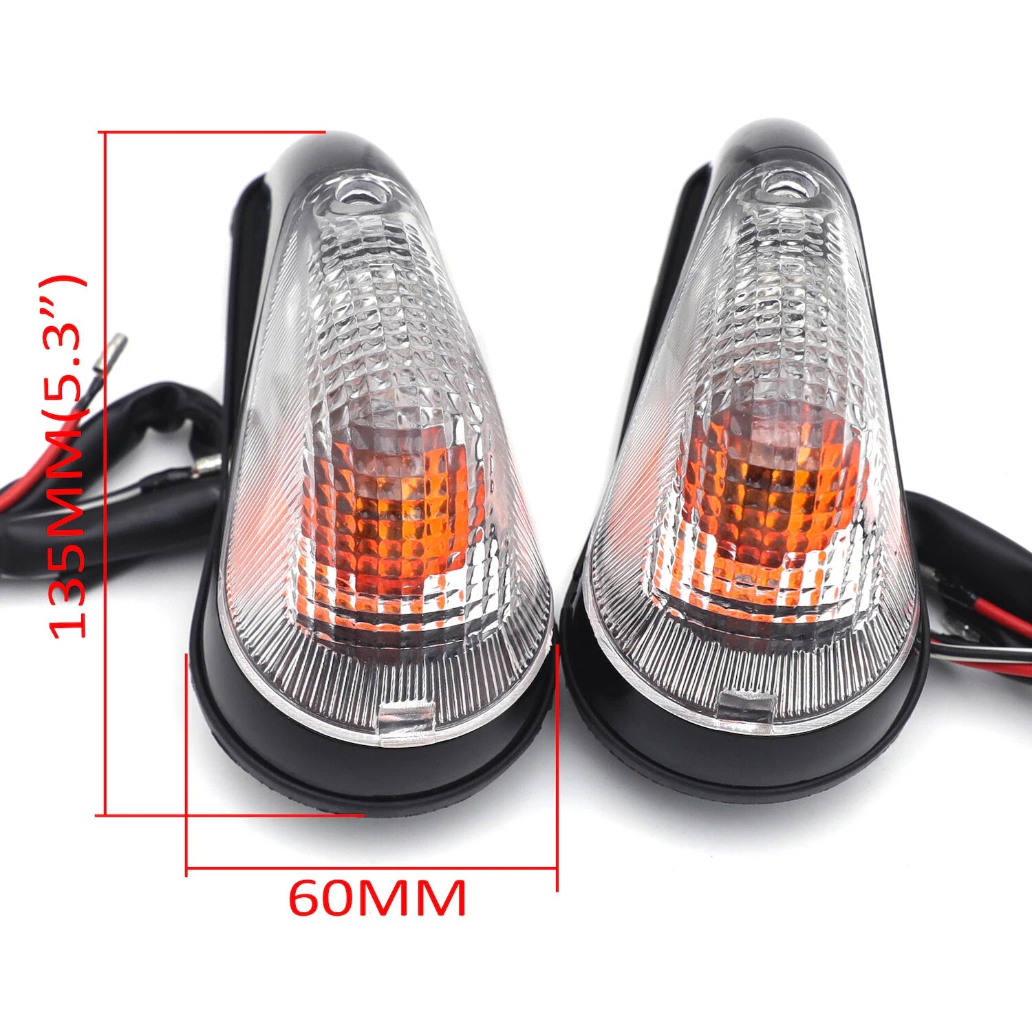 Black Euro LED Flush Mount Turn Signal for Yamaha YZF-R6S/ZZR 600 (2005–2010)